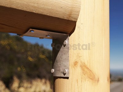 2. Union metalica forma L para valla tejana obra